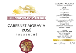 Cabernet Moravia, rosé, polosuché, 2021